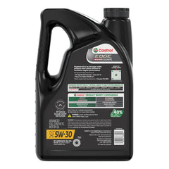 Close-up of Castrol EDGE high mileage oil texture showing clarity