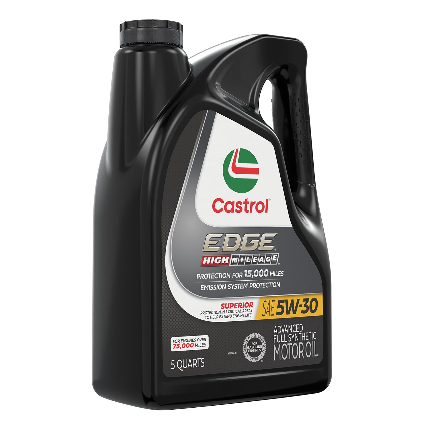 Castrol EDGE high mileage being poured to illustrate smooth flow