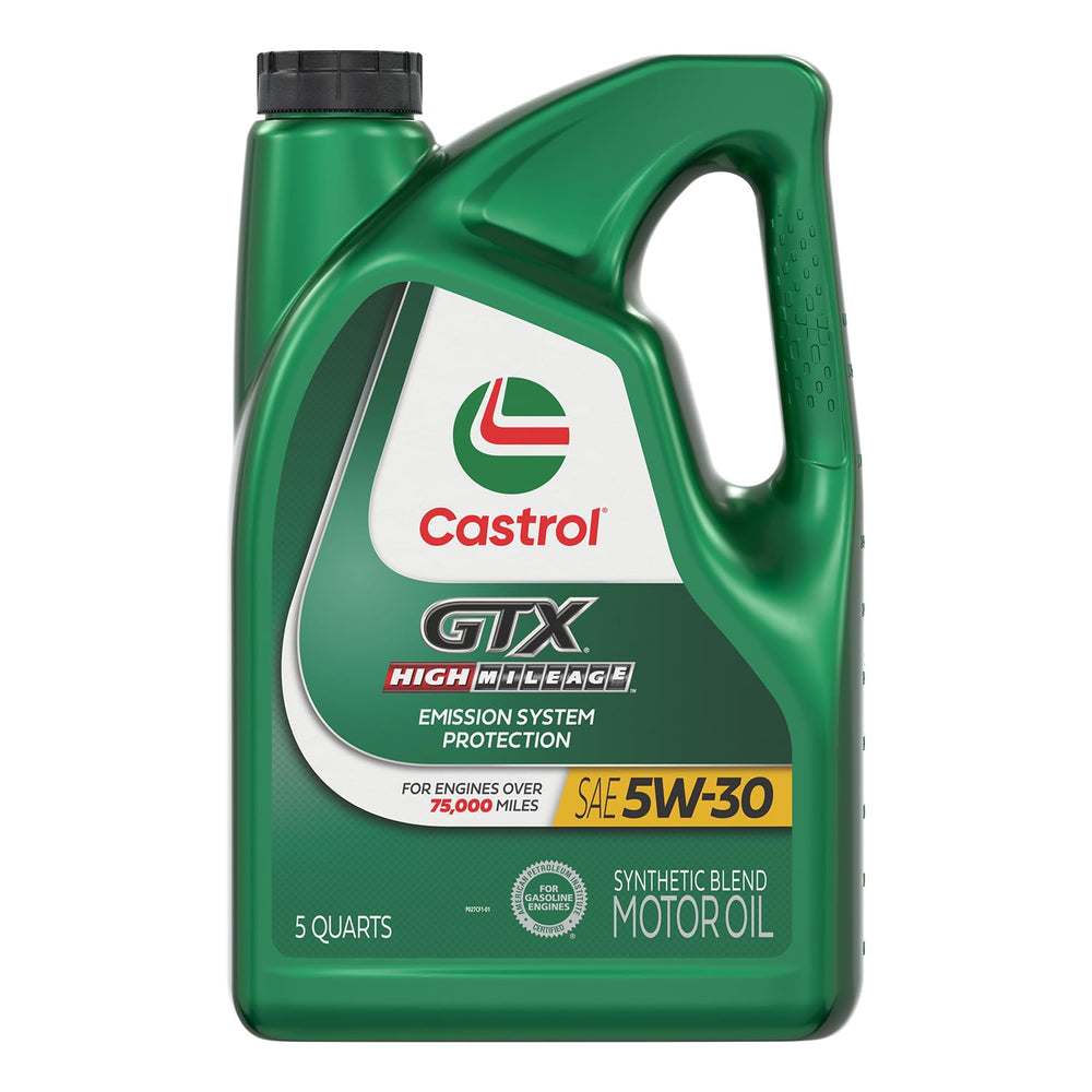 Castrol bottle front label showing product name and benefits