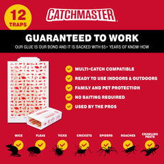 Catchmaster glue board placed against baseboard showing discreet placement benefit
