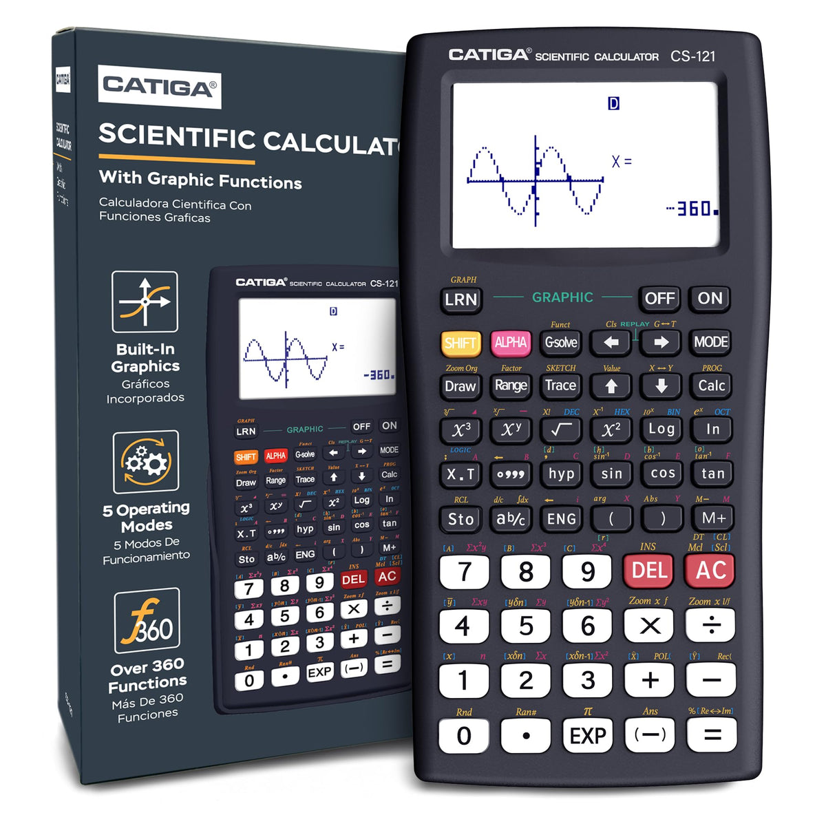 CATIGA CS-121 front view showing compact design and clear screen benefit portability