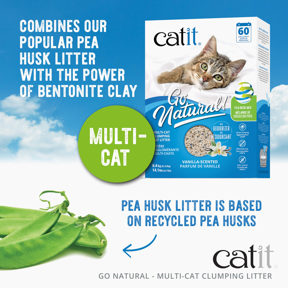 Catit close-up of pea-husk and clay granules highlighting smooth texture