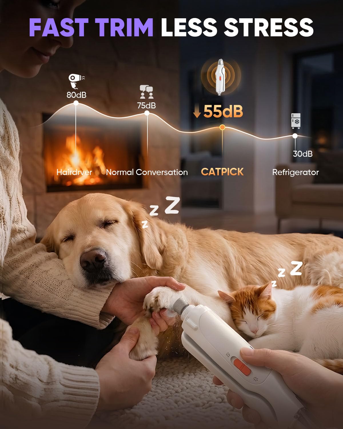 CATPICK clipping collector open catching nail trimmings for easy cleanup