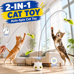 CATPICK close-up of rotating wand demonstrating realistic motion