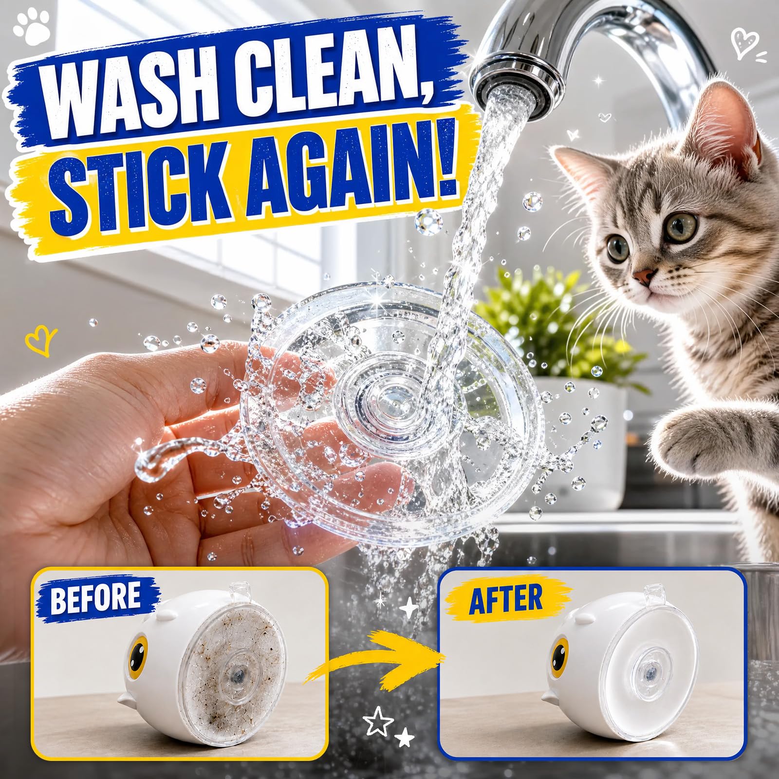 CATPICK on living-room table illustrating indoor enrichment setup