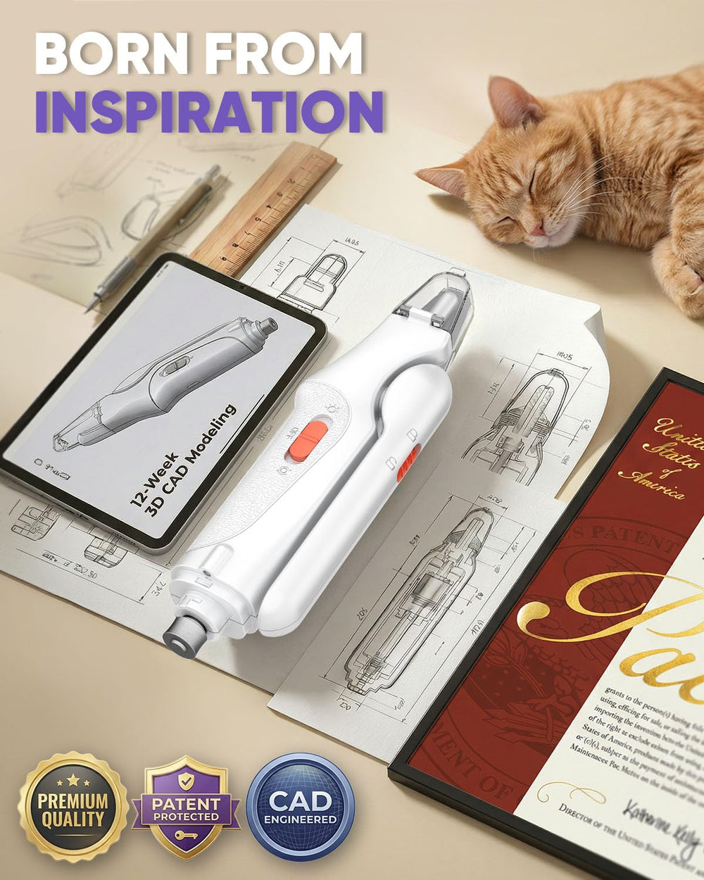 CATPICK size shown in hand to illustrate compact scale and easy handling