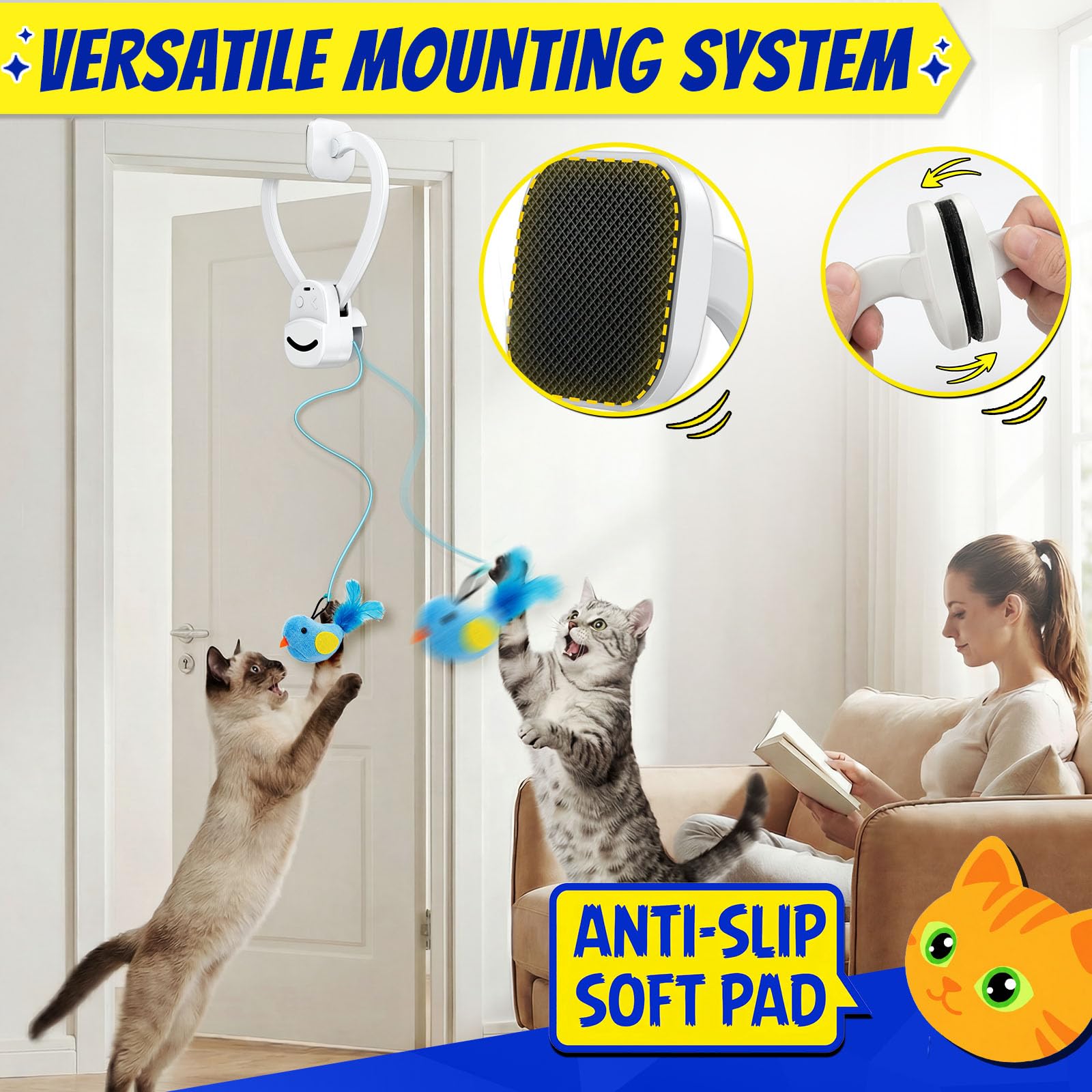 CATPICK USB cable plugged in showing simple rechargeable operation