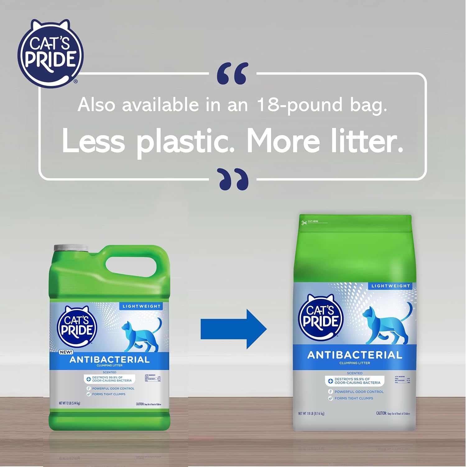 Cat's Pride Litter for Good visual representing shelter donation and community benefit