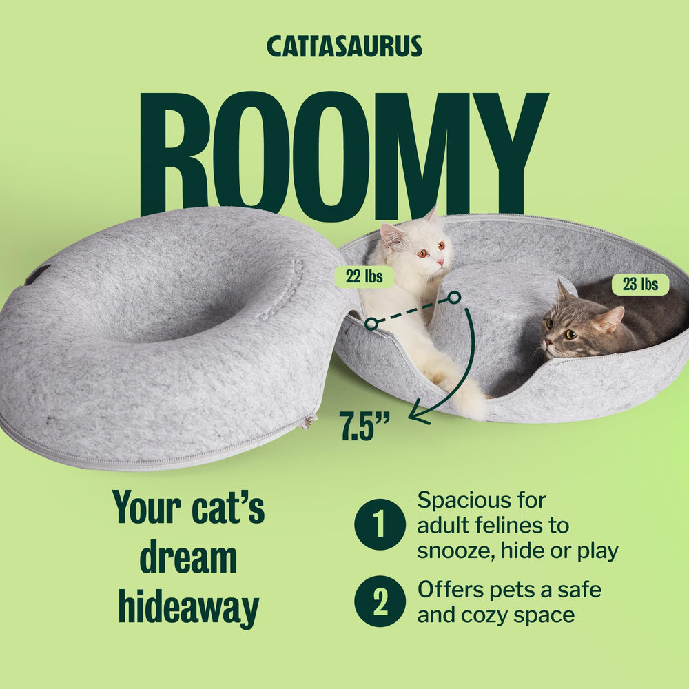 Macro of Cattasaurus felt texture showing wear-resistant, odor-resistant benefit