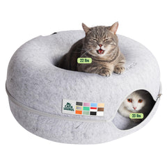 Cattasaurus front view showing full donut and tunnel for versatile play and rest
