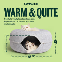 Cattasaurus tunnel entrance detail highlighting durable felt for scratching