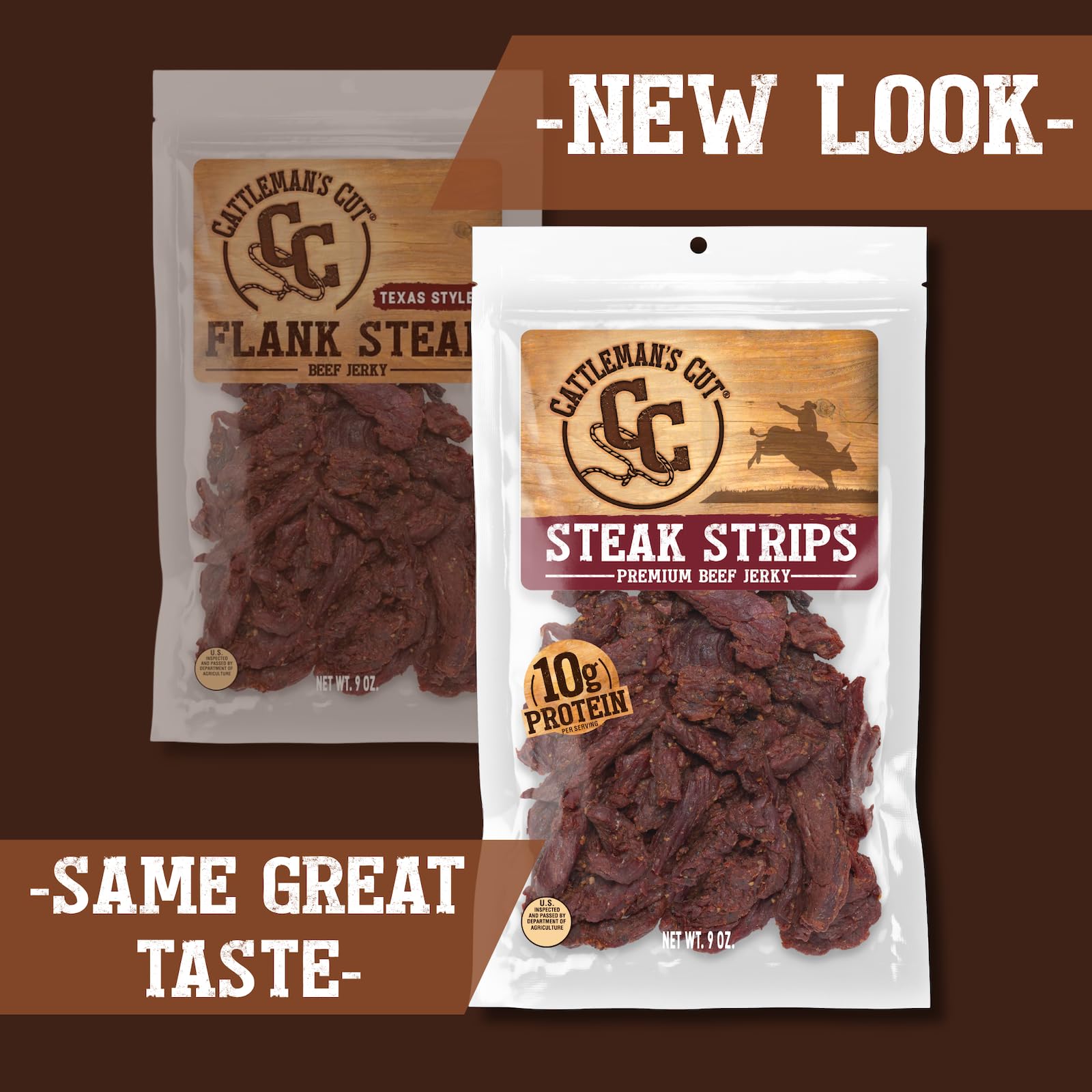 CATTLEMAN'S CUT close-up of flank steak strip texture highlighting tender bite