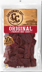 CATTLEMAN'S CUT front pack view showing clear bag and premium meat benefits