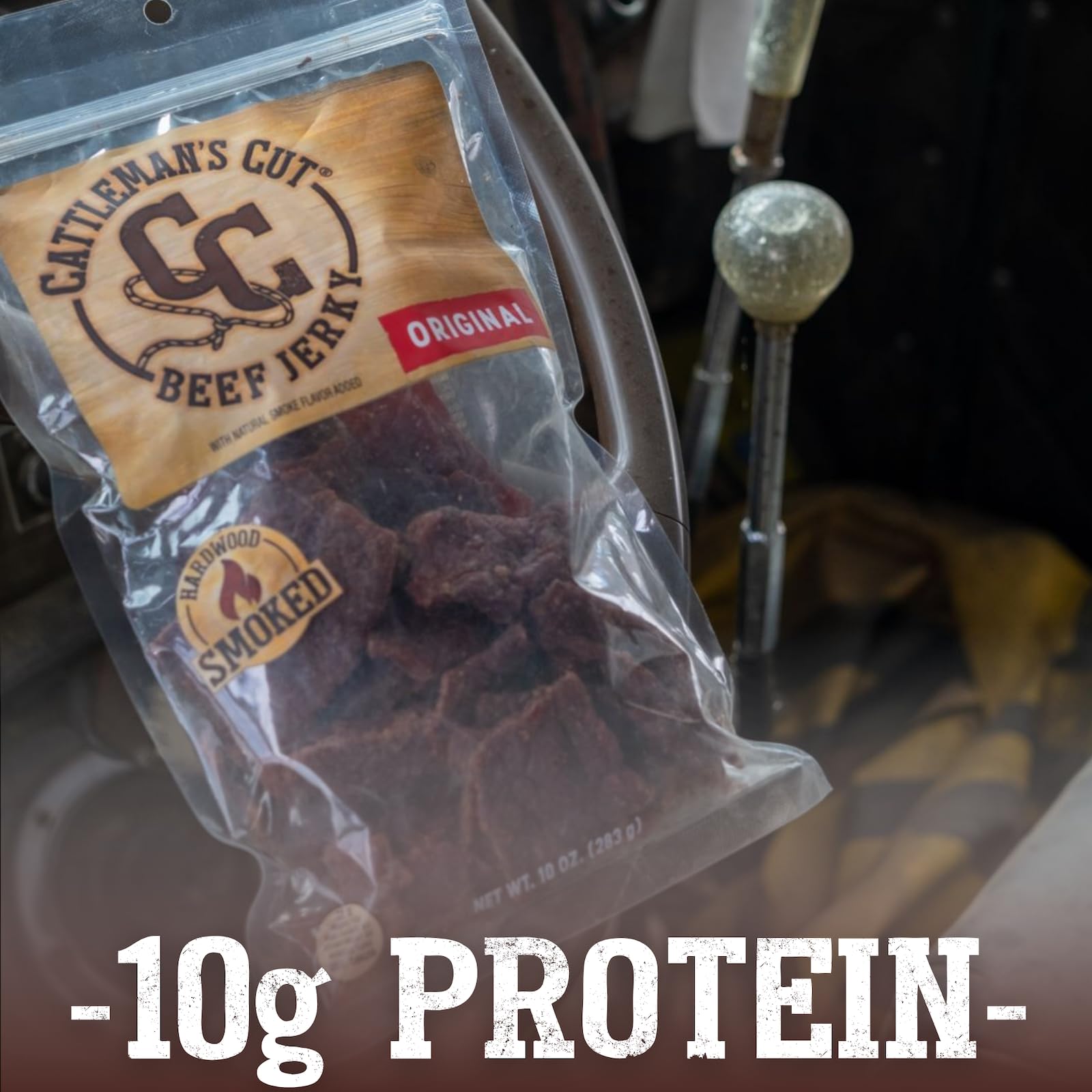 CATTLEMAN'S CUT open resealable bag demonstrating convenience and freshness