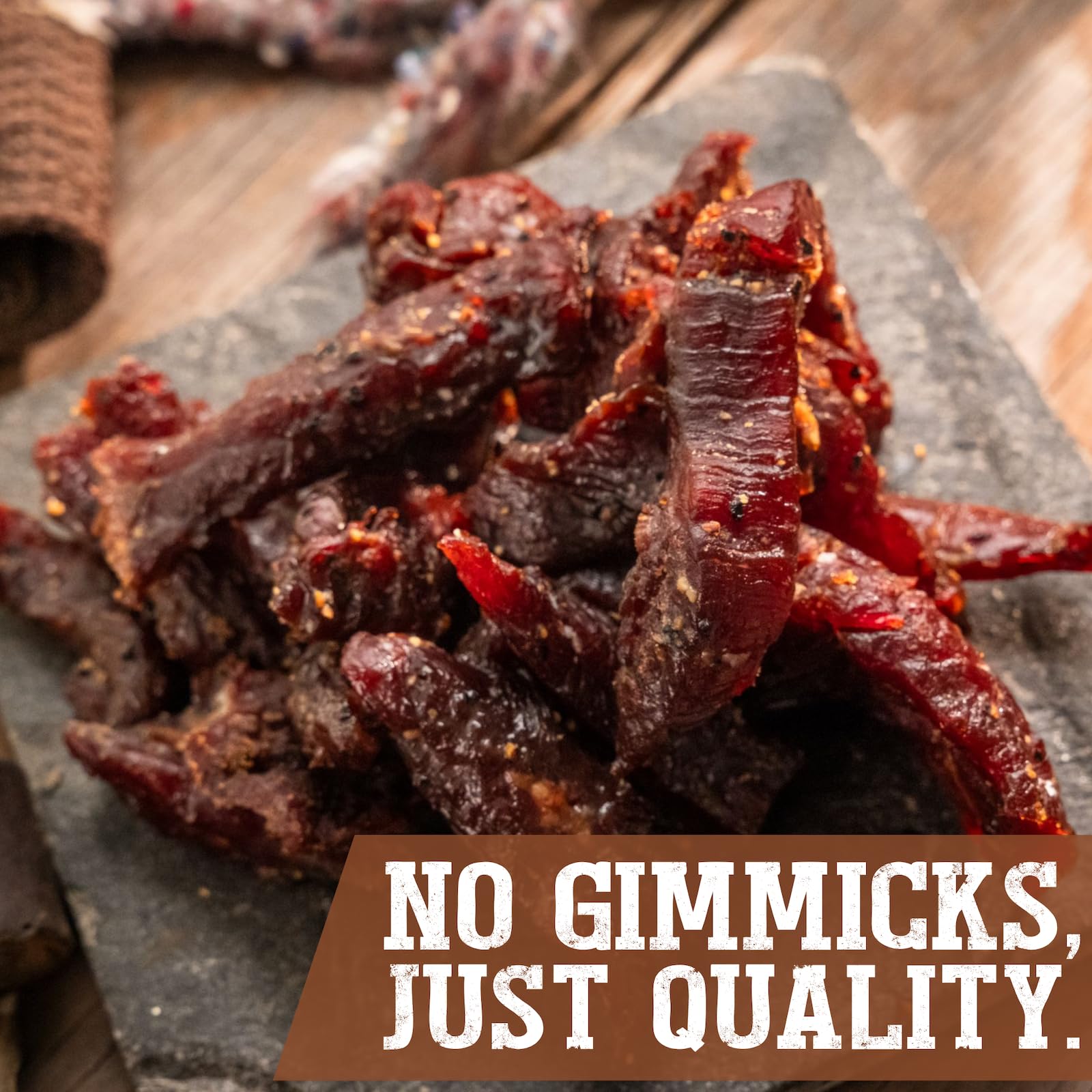 CATTLEMAN'S CUT label close-up showing ingredients and protein information for transparency