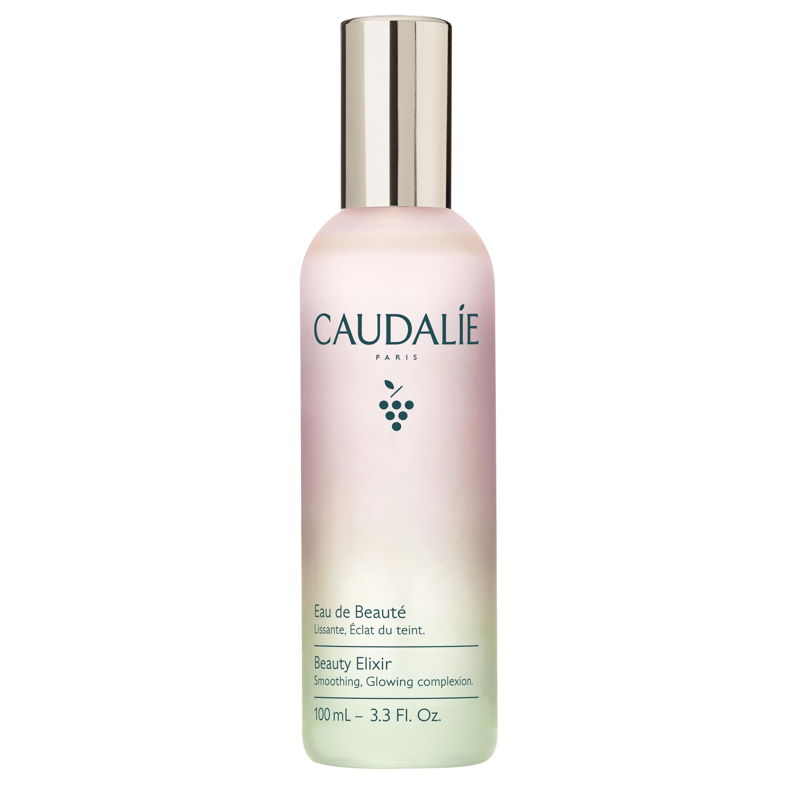 Caudalie Beauty Elixir front bottle showing elegant packaging and glow benefits