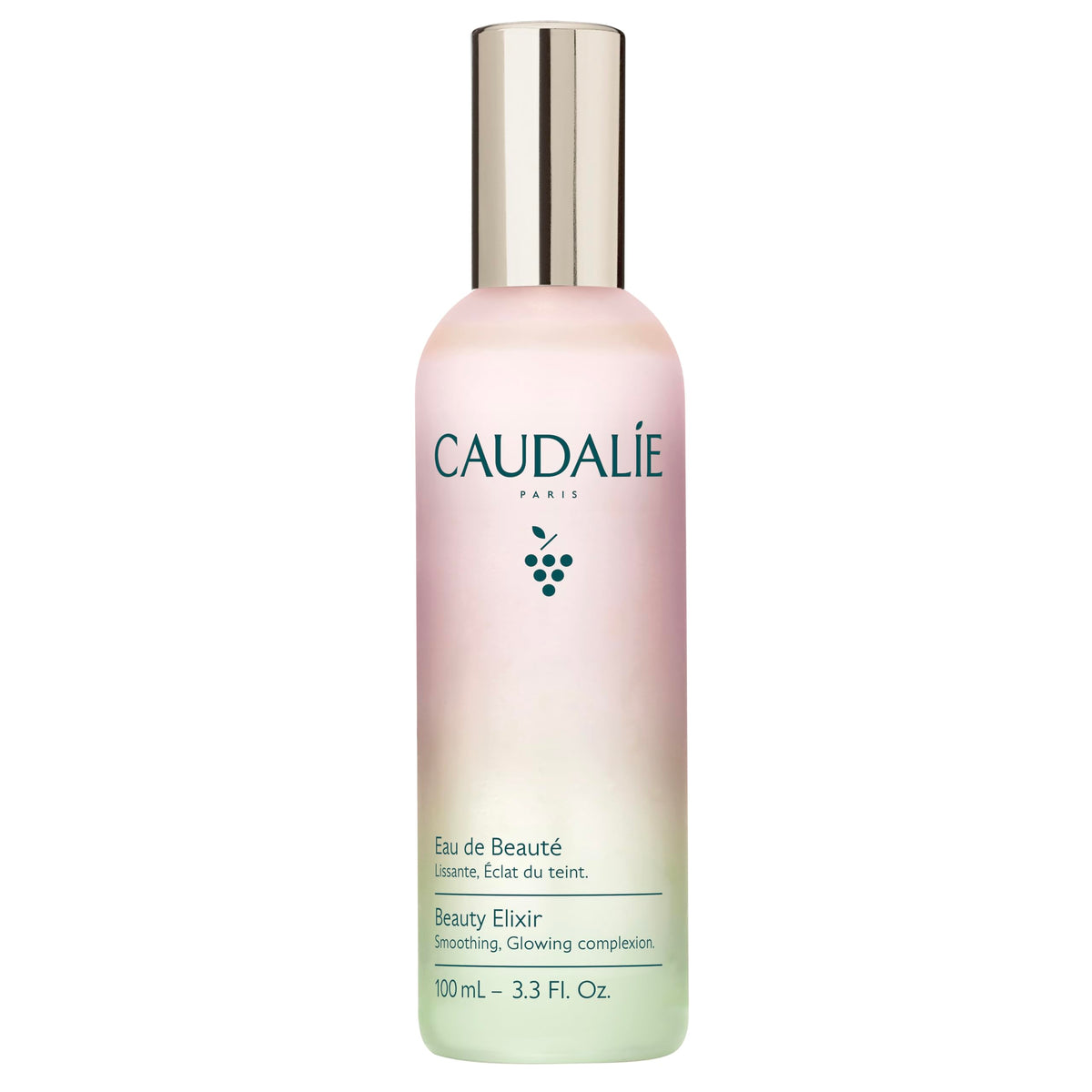Caudalie Beauty Elixir front bottle showing elegant packaging and glow benefits