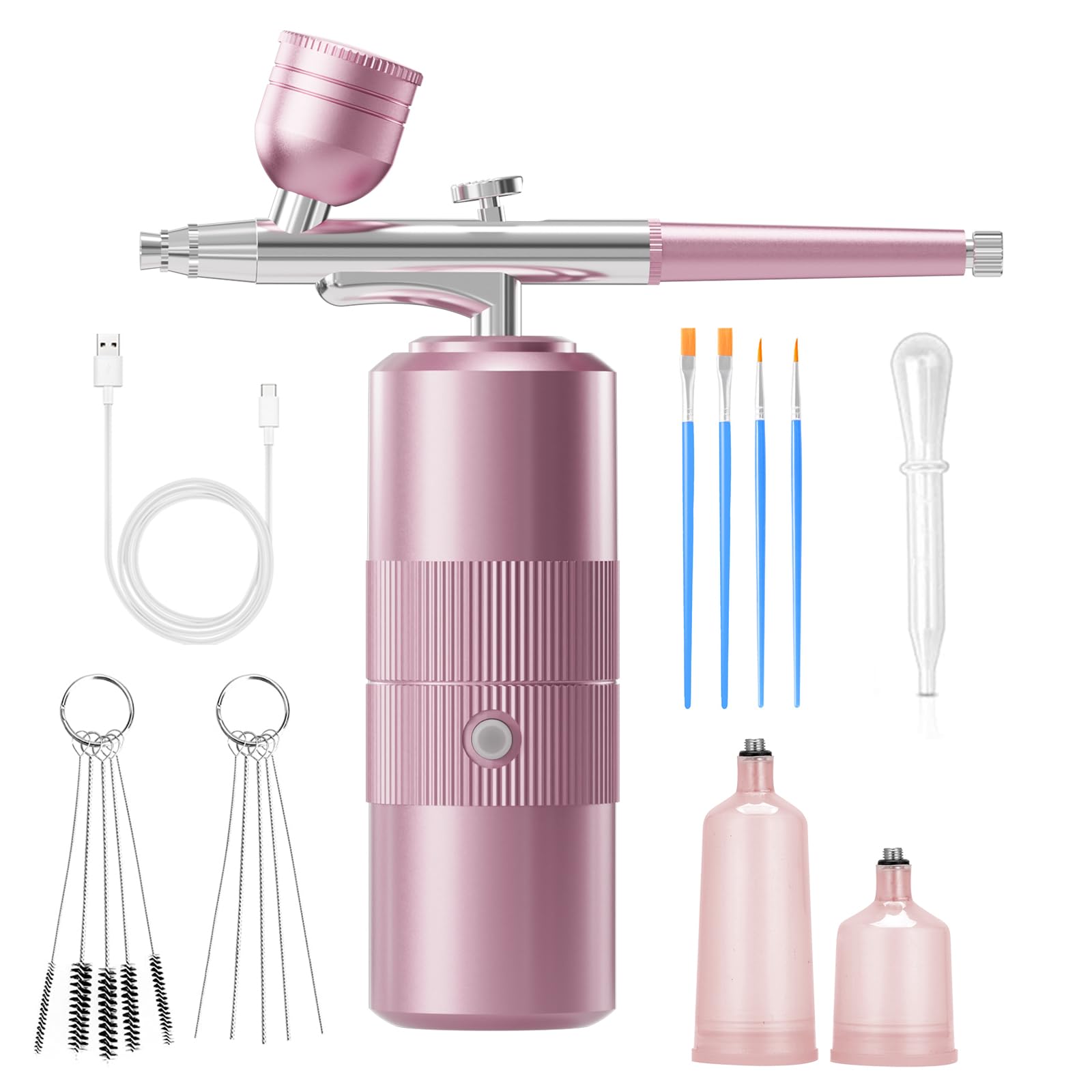 CBVCBV front packaging showing complete pink airbrush kit and portability benefit