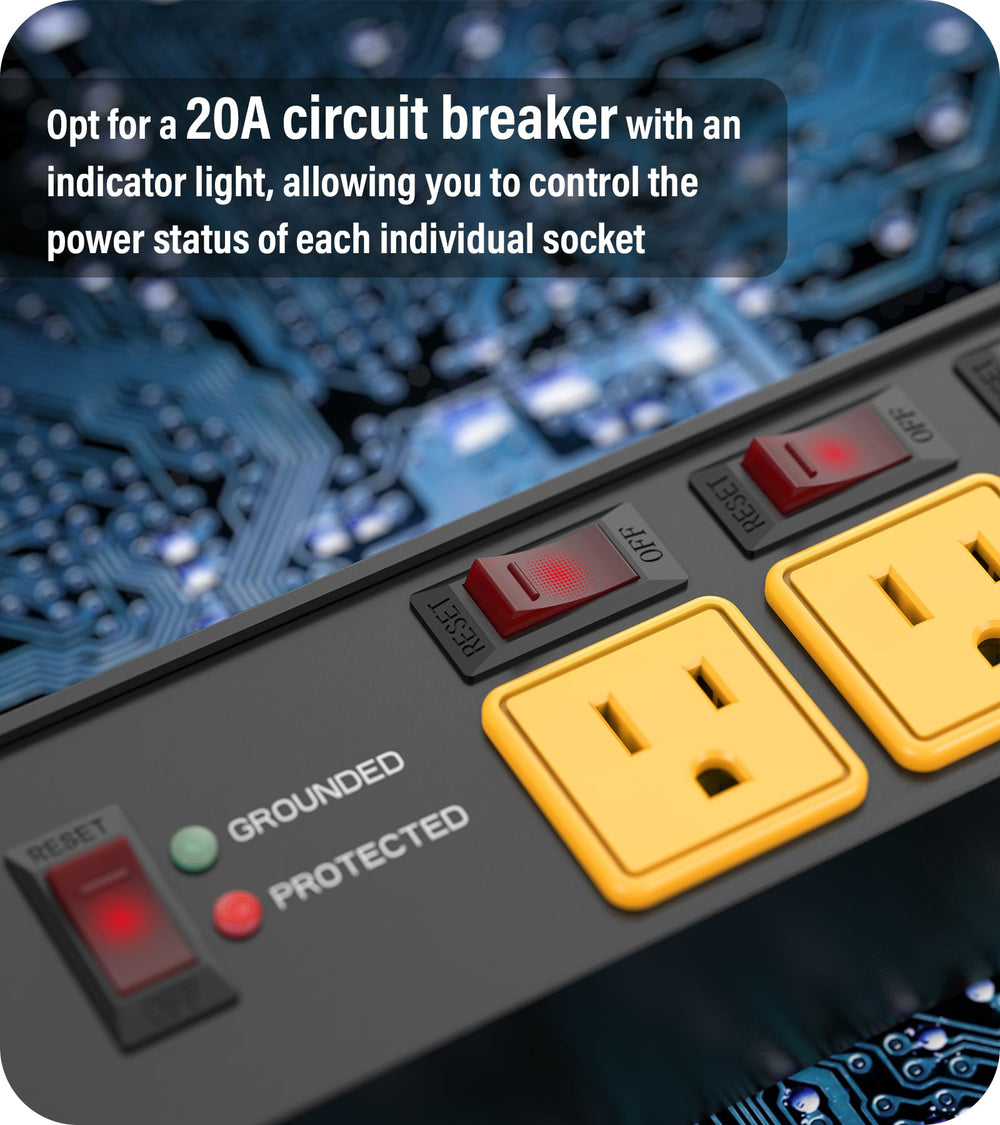 CCCEI individual switches and breakers let you control outlets independently