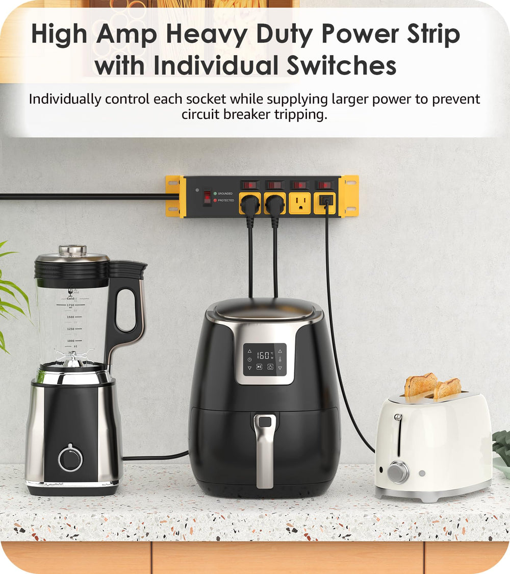 CCCEI wide-spaced outlets close-up fits bulky plugs and adapters safely