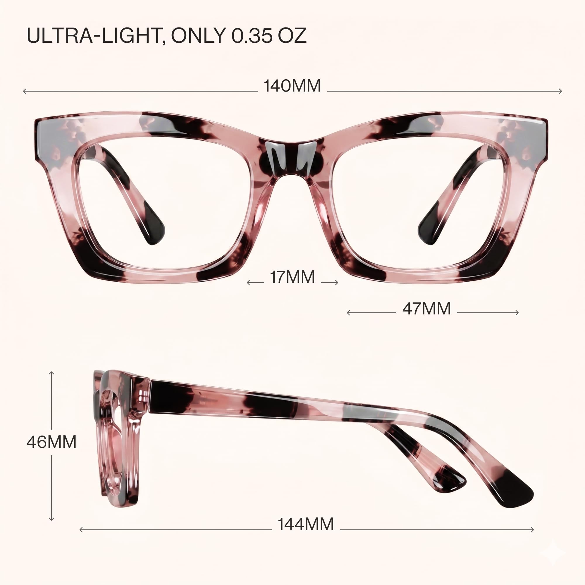 CCVOO compact case beside glasses for convenient storage and scratch protection