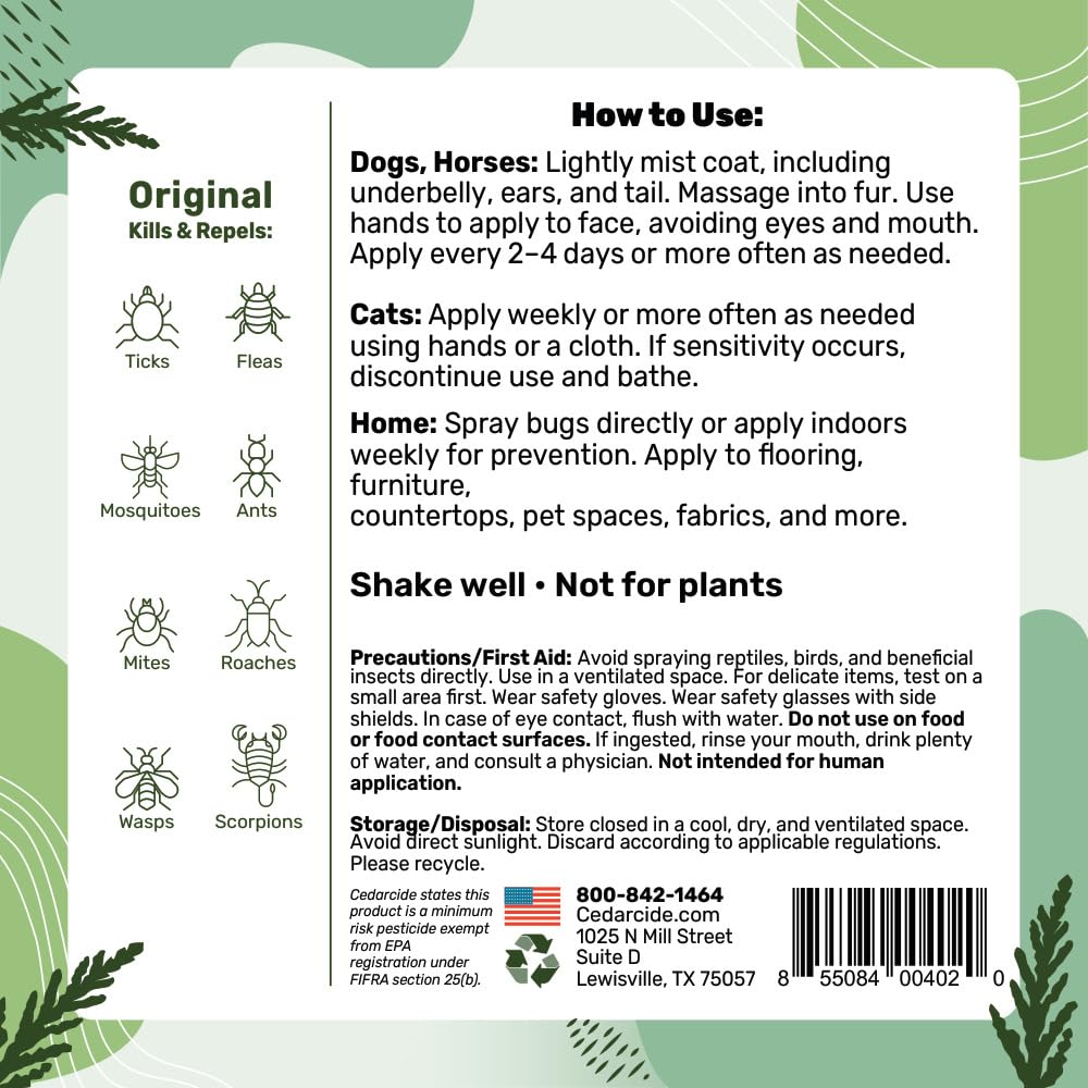 Hand-held Cedarcide bottle demonstrating easy application control