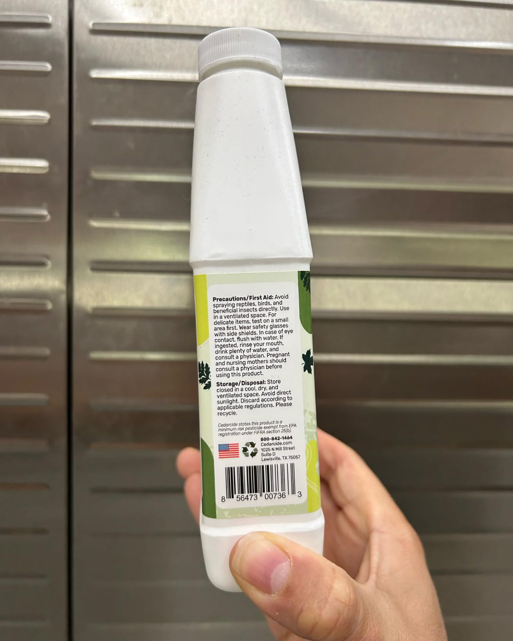 Cedarcide spray nozzle ready to apply for fast outdoor protection