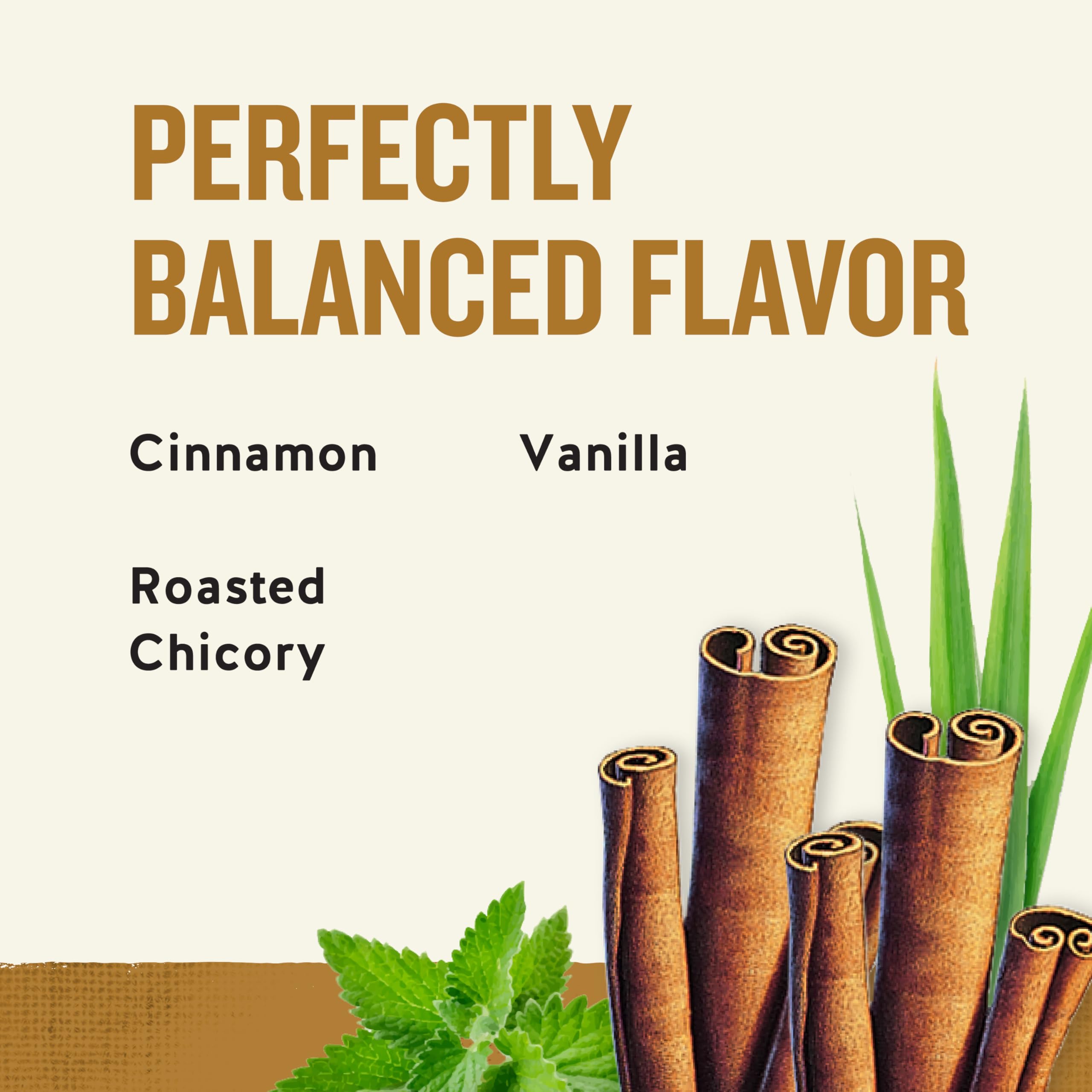 Celestial Seasonings spice blend top-down view showing cinnamon and ginger for rich aroma benefit