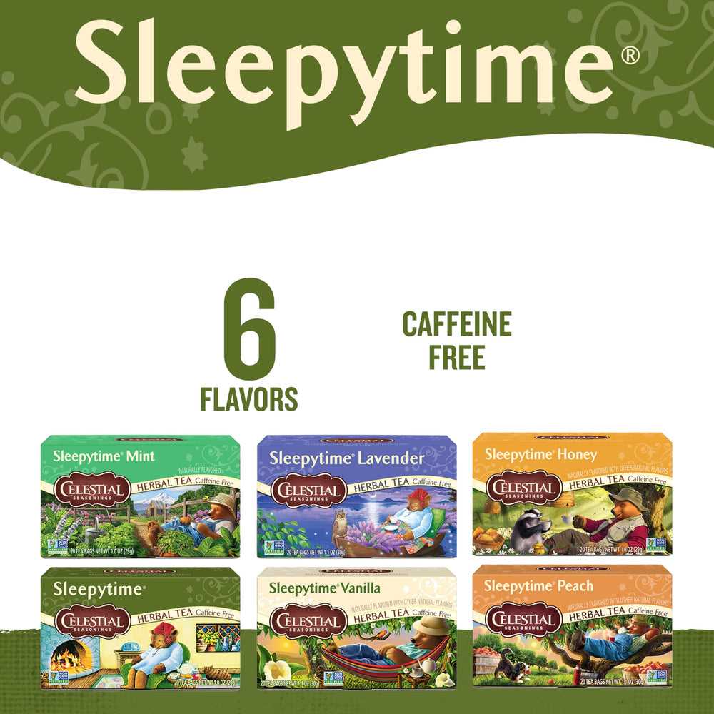 Close-up of a Celestial Seasonings tea bag highlighting tagless design benefit