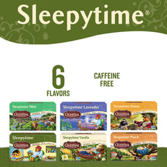 Close-up of a Celestial Seasonings tea bag highlighting tagless design benefit