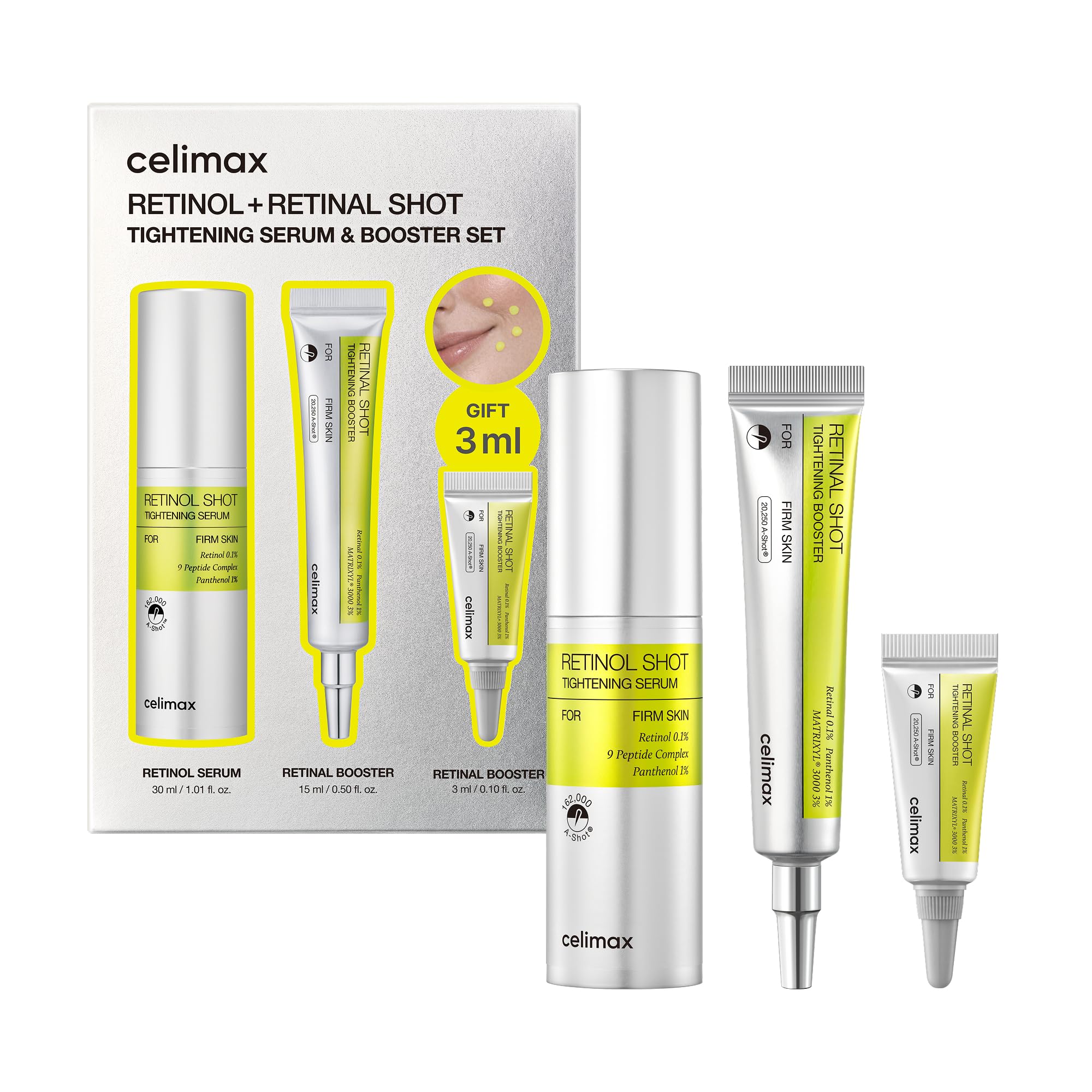 celimax retinol serum texture close-up showing lightweight absorption