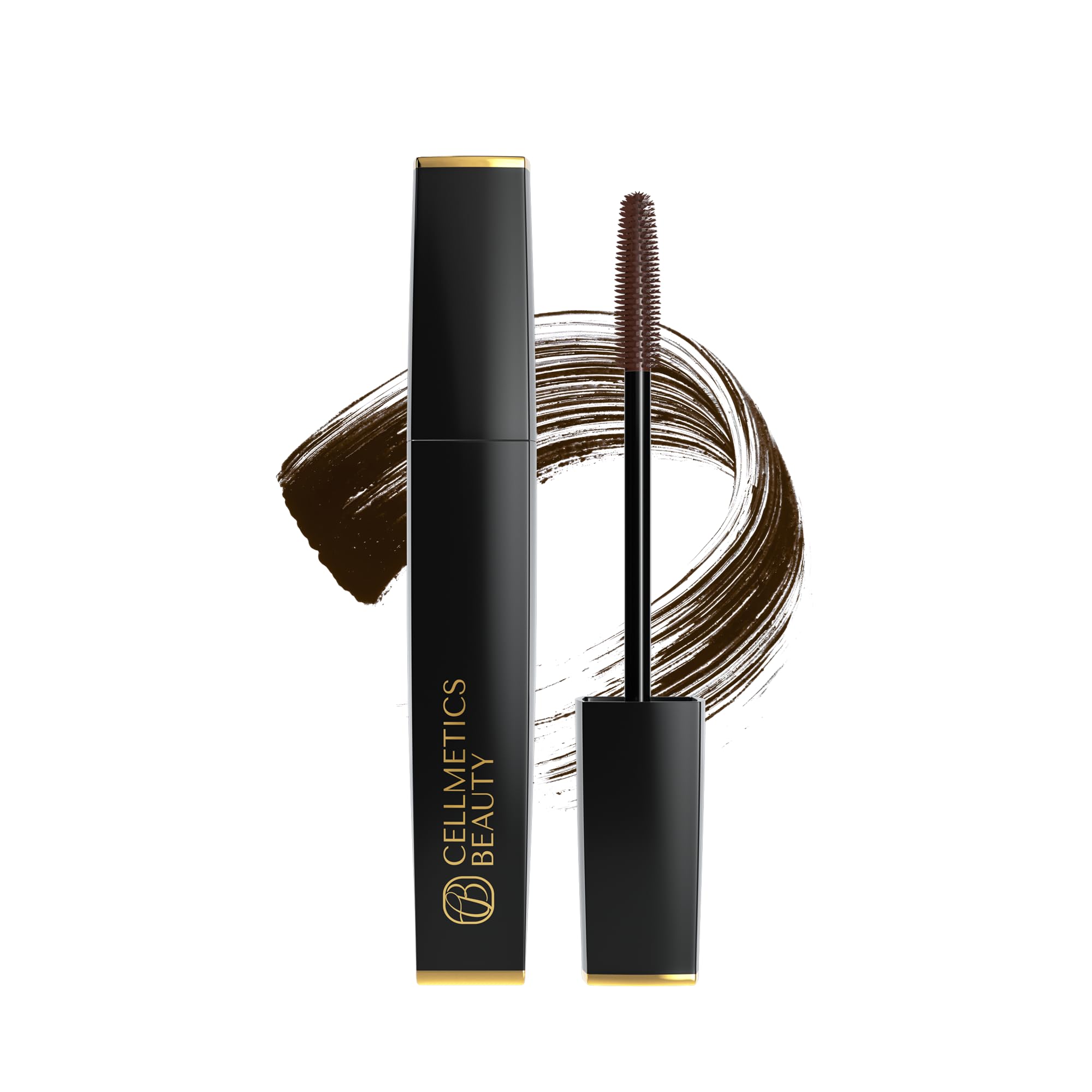 Cellmetics front packaging brown bottle showing shade and benefit