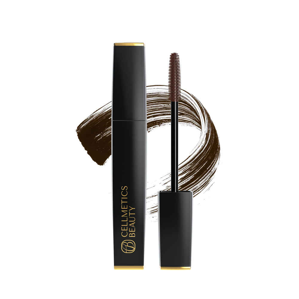 Cellmetics front packaging brown bottle showing shade and benefit