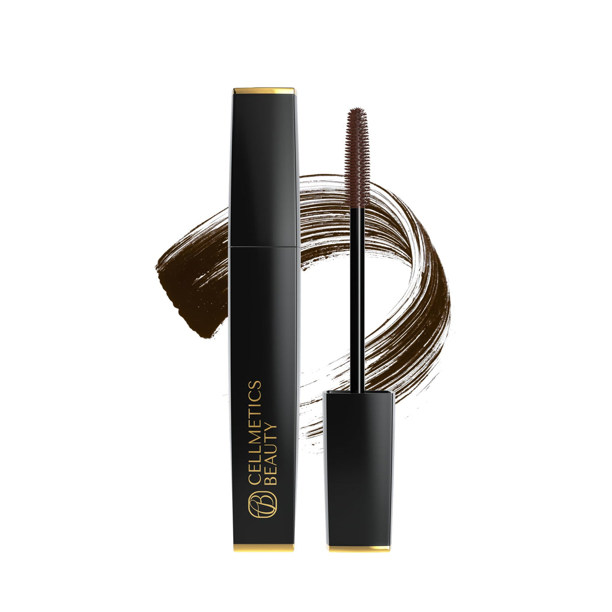 Cellmetics front packaging brown bottle showing shade and benefit
