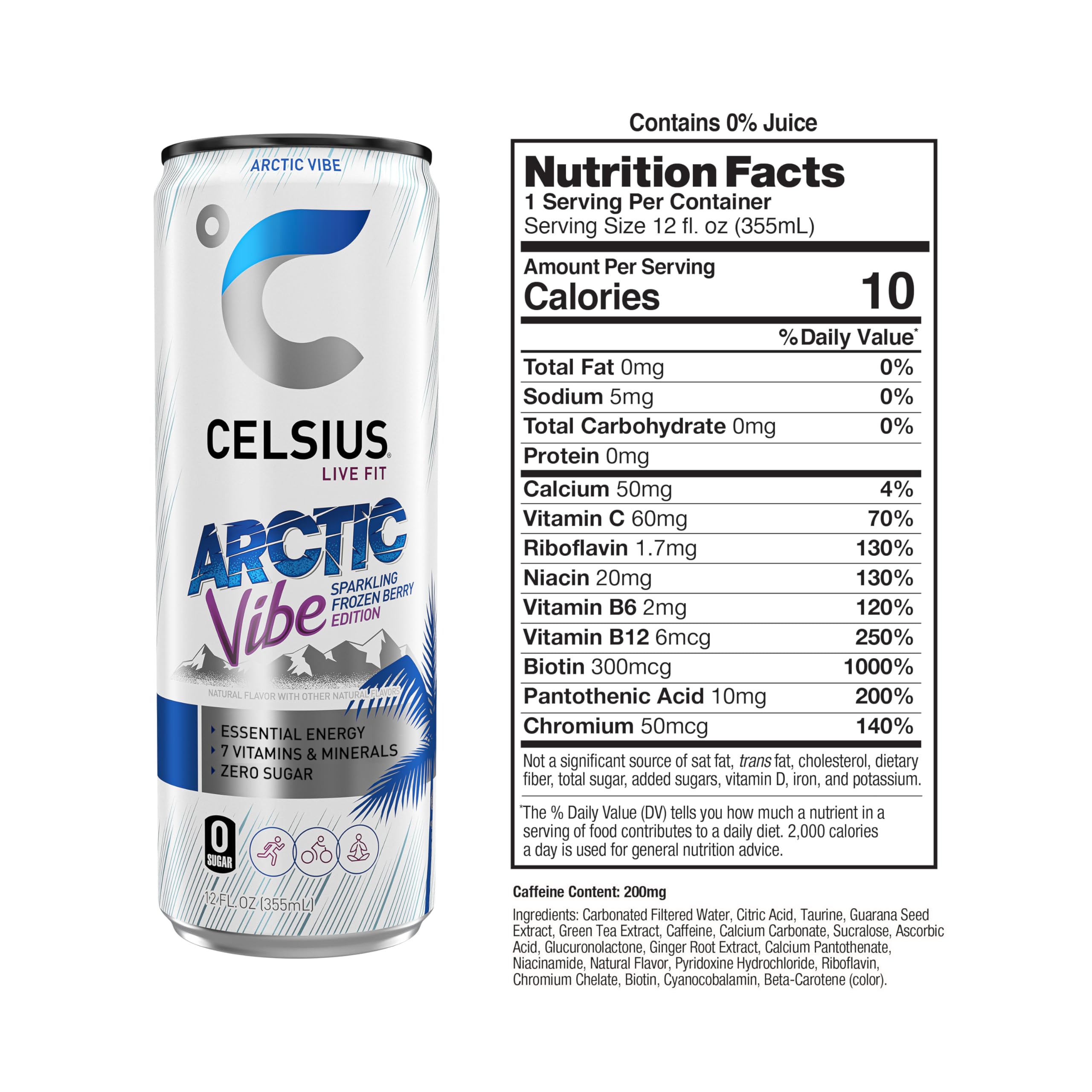 CELSIUS close-up of carbonation and texture highlighting refreshing sparkle and bold flavor