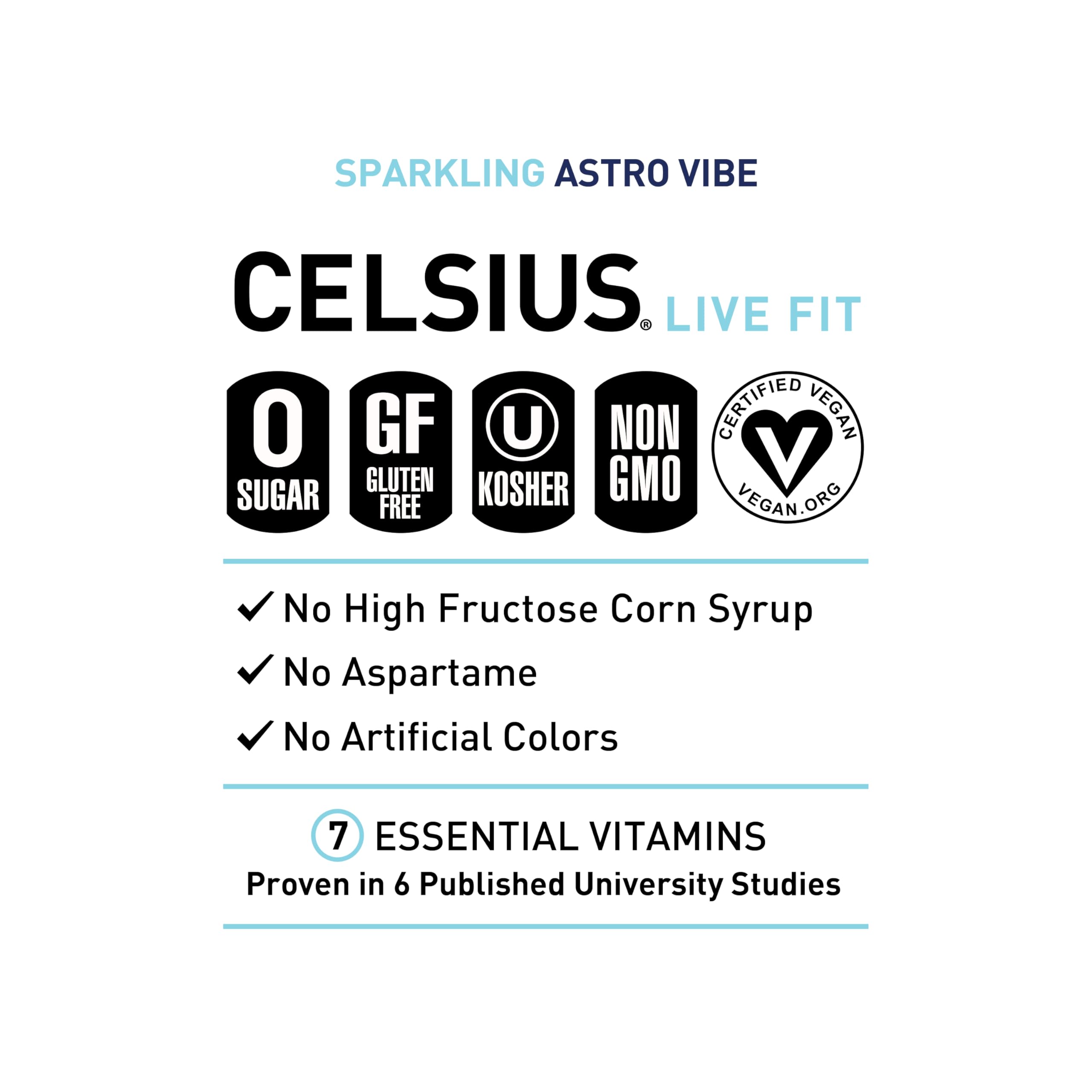 CELSIUS twelve-can pack stacked for convenience and easy storage benefit