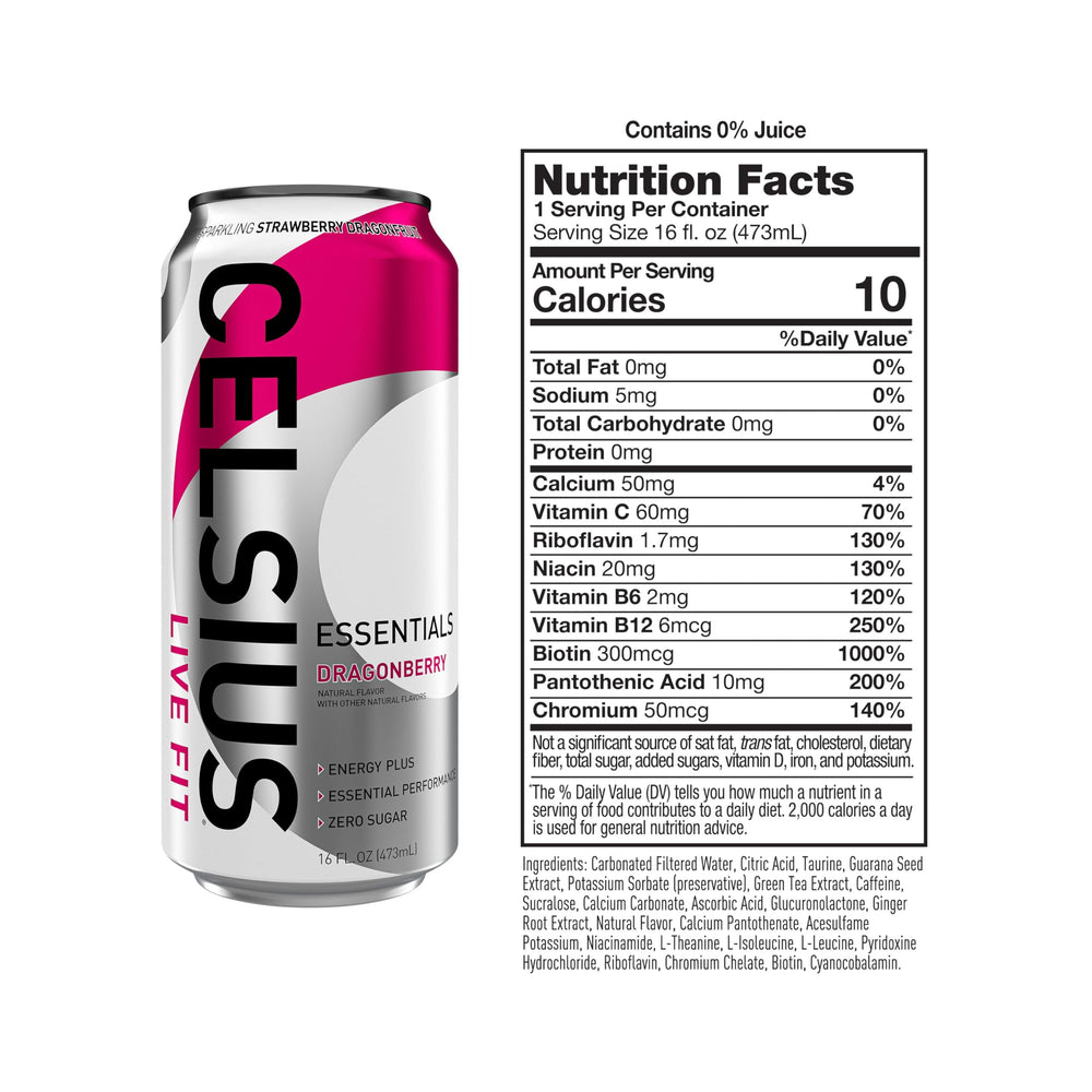 CELSIUS close-up of can surface and bubbles highlighting refreshing fizz