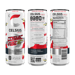 CELSIUS close-up of fizzy pour highlighting carbonation and refreshing texture