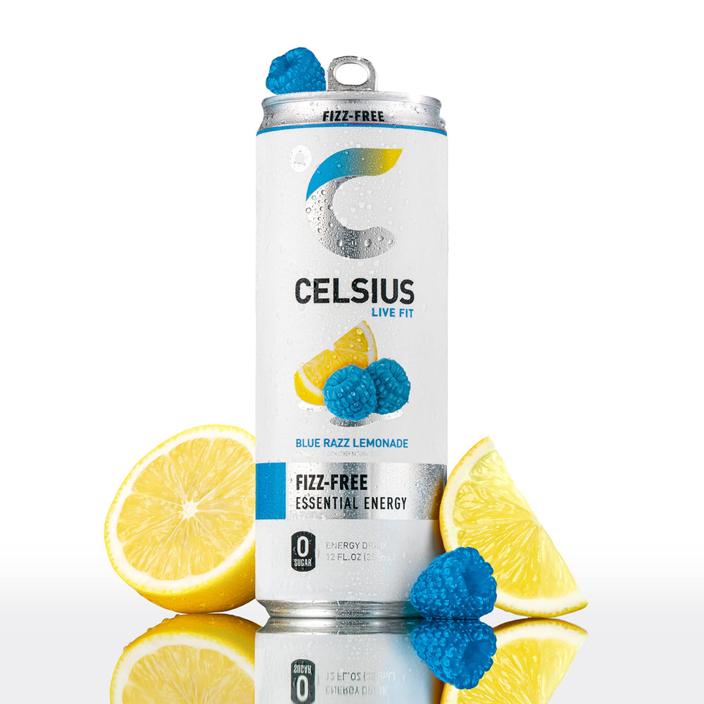 CELSIUS twelve-pack stacked demonstrating bulk convenience and storage
