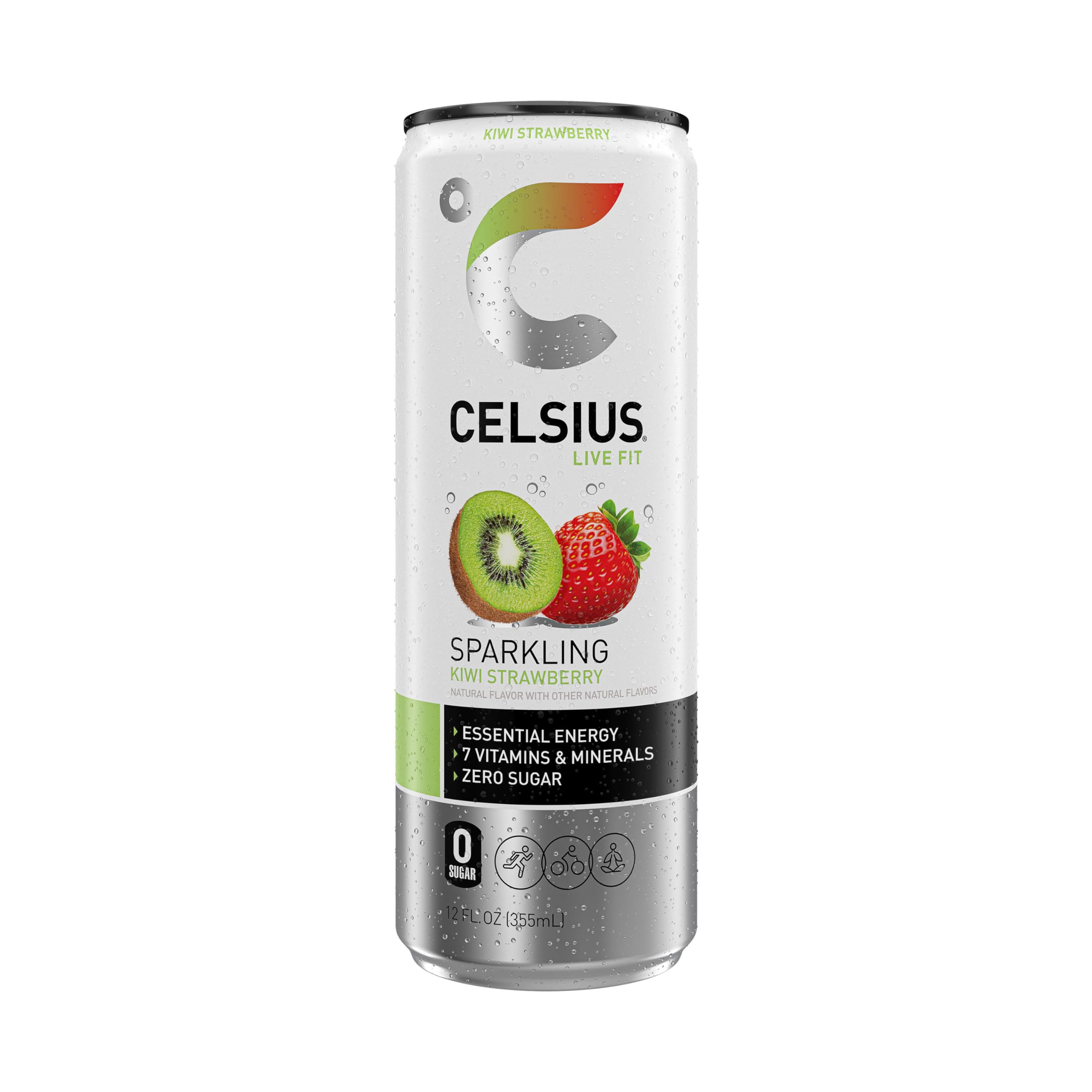 twelve-pack boxed CELSIUS cans for convenient storage and grab-and-go benefit