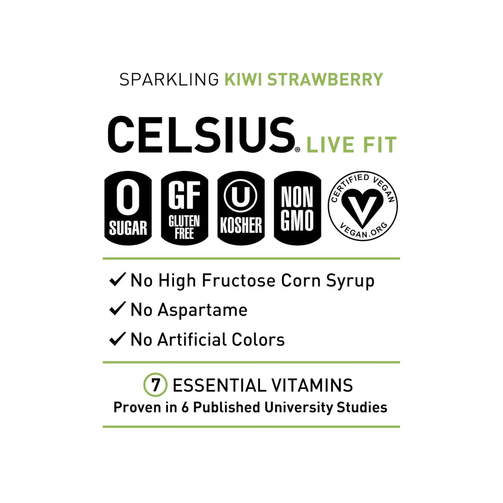 hand holding CELSIUS slim can illustrating portable pre-workout energy benefit