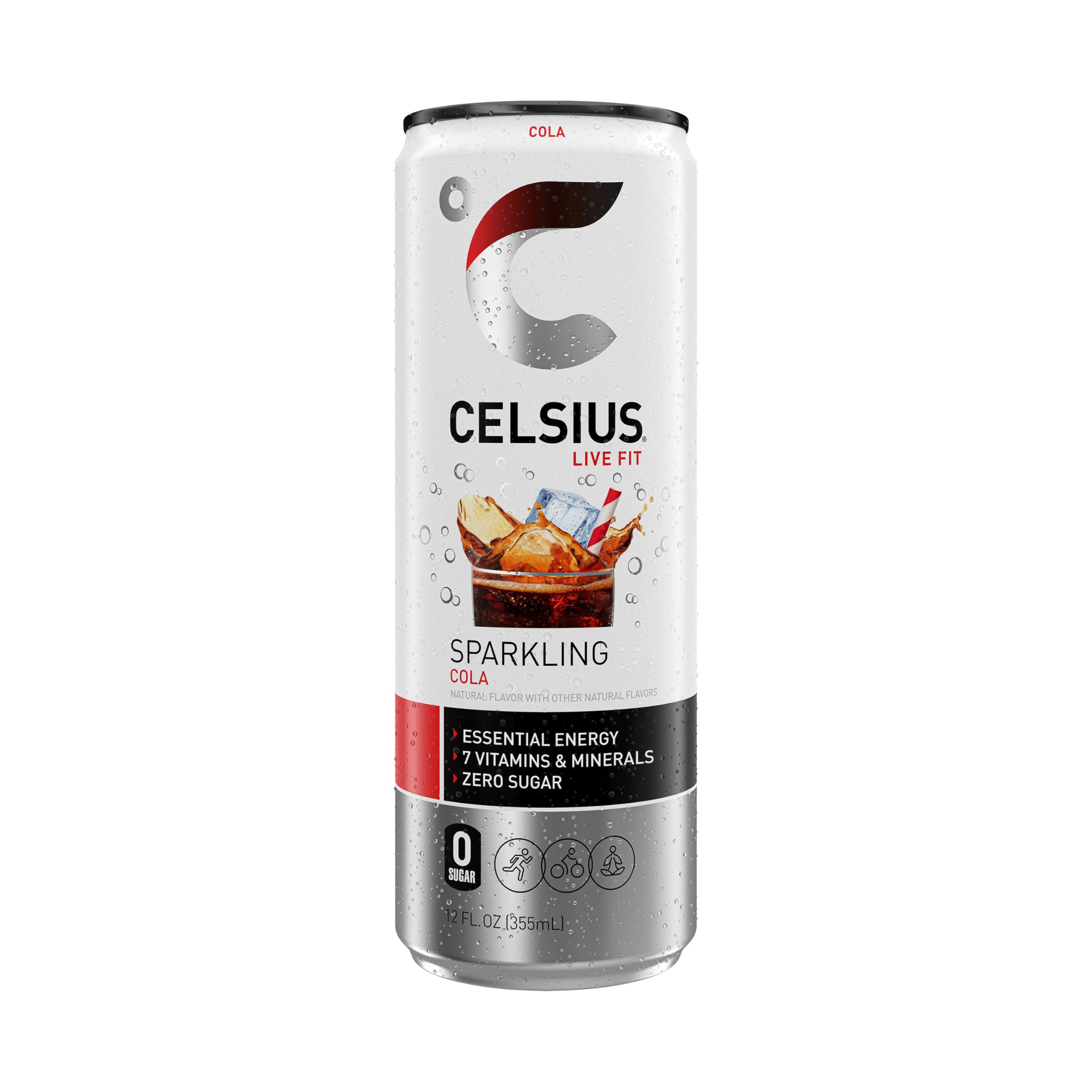CELSIUS can in gym bag lifestyle showing on-the-go energy for workouts