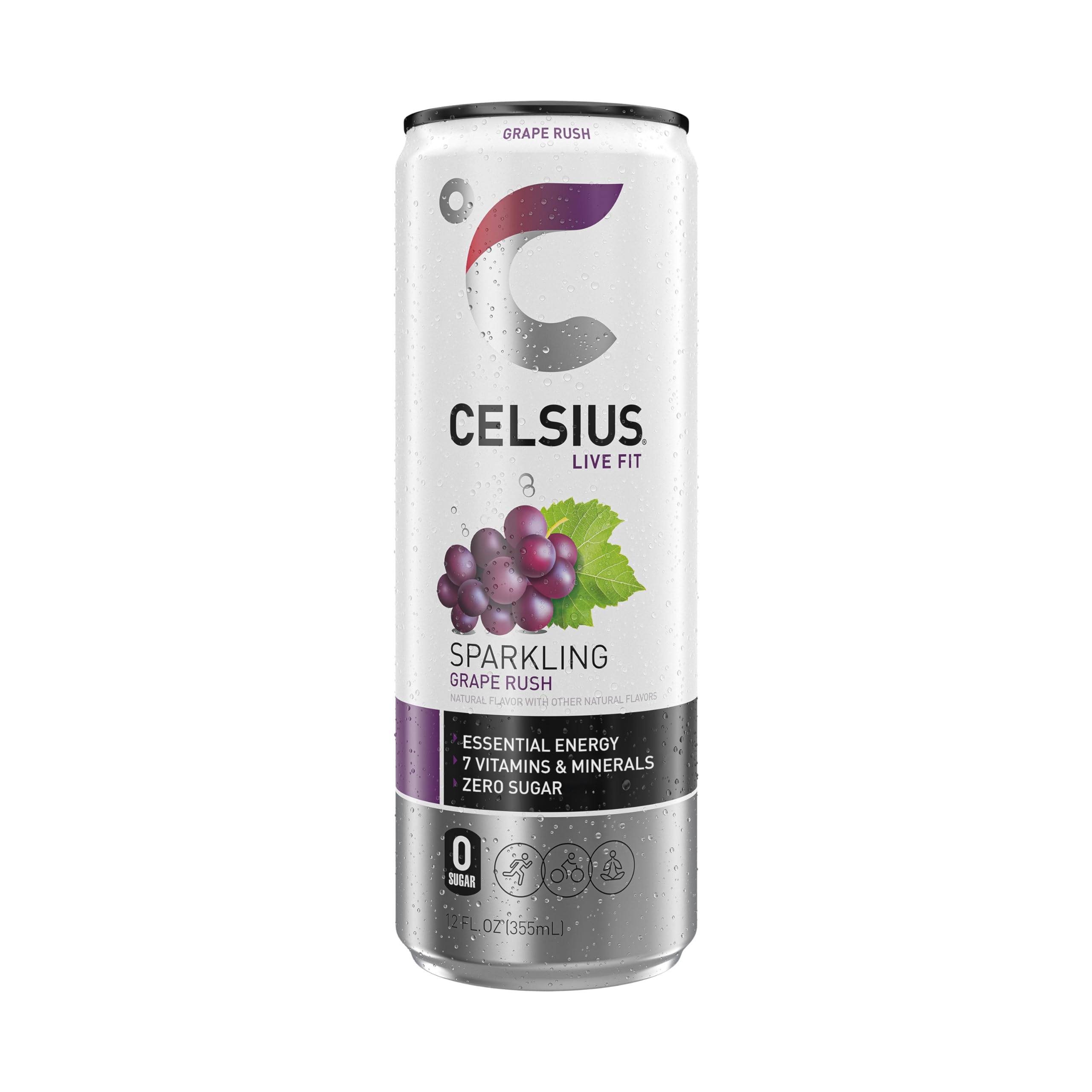 CELSIUS label close-up showing ingredients and certifications for informed choice