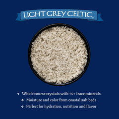 Celtic Sea Salt coarse crystals ready for grinder for precise seasoning