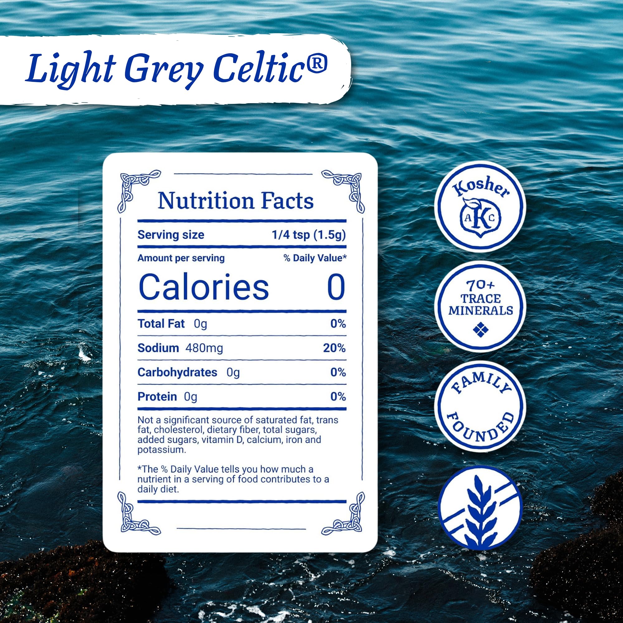 Celtic Sea Salt in a bowl with spoon for easy kitchen access
