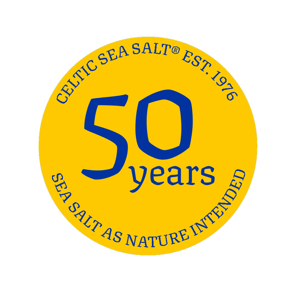 Celtic Sea Salt label and certification close-up indicating tested purity