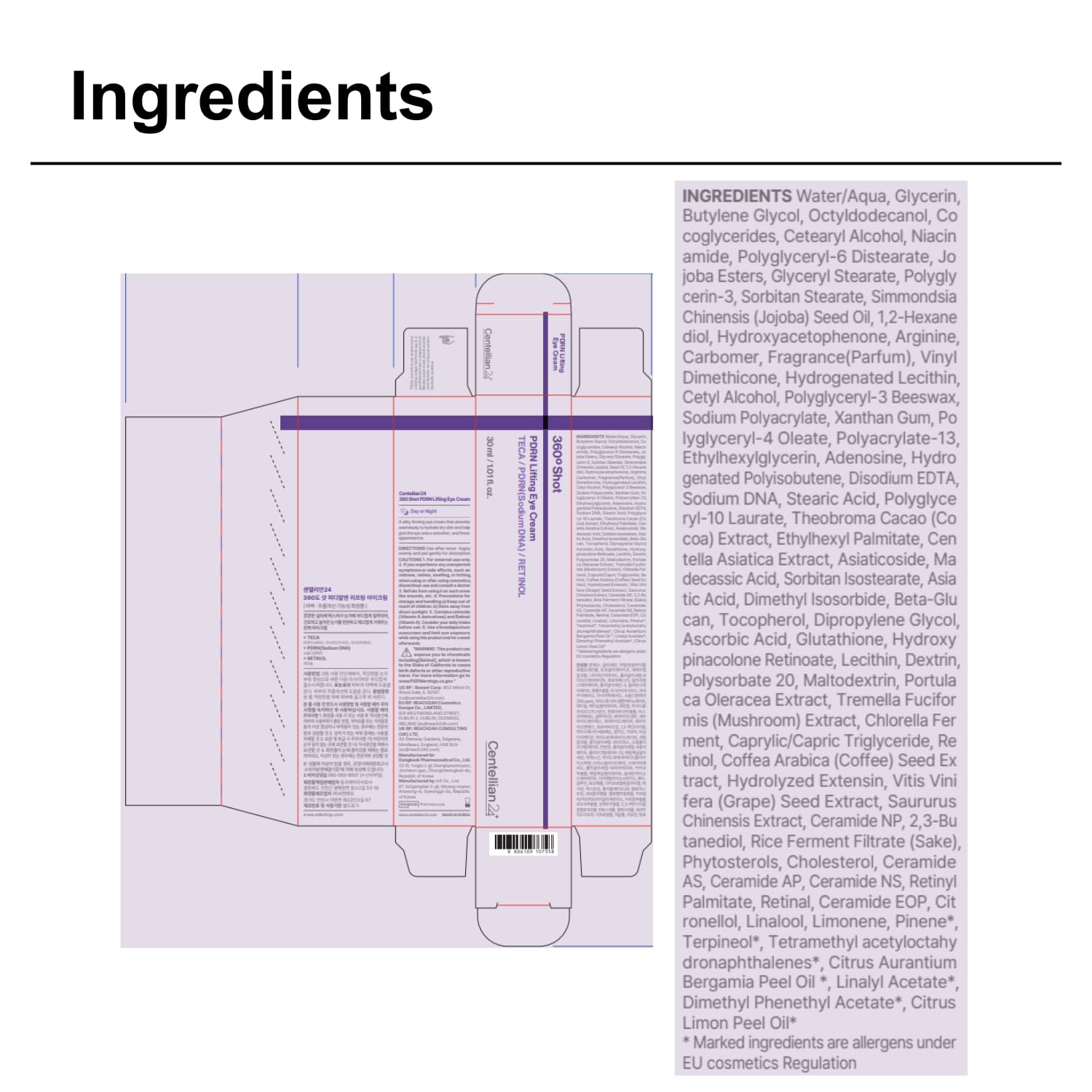 CENTELLIAN 24 illustrative before and after concept for visible smoothing