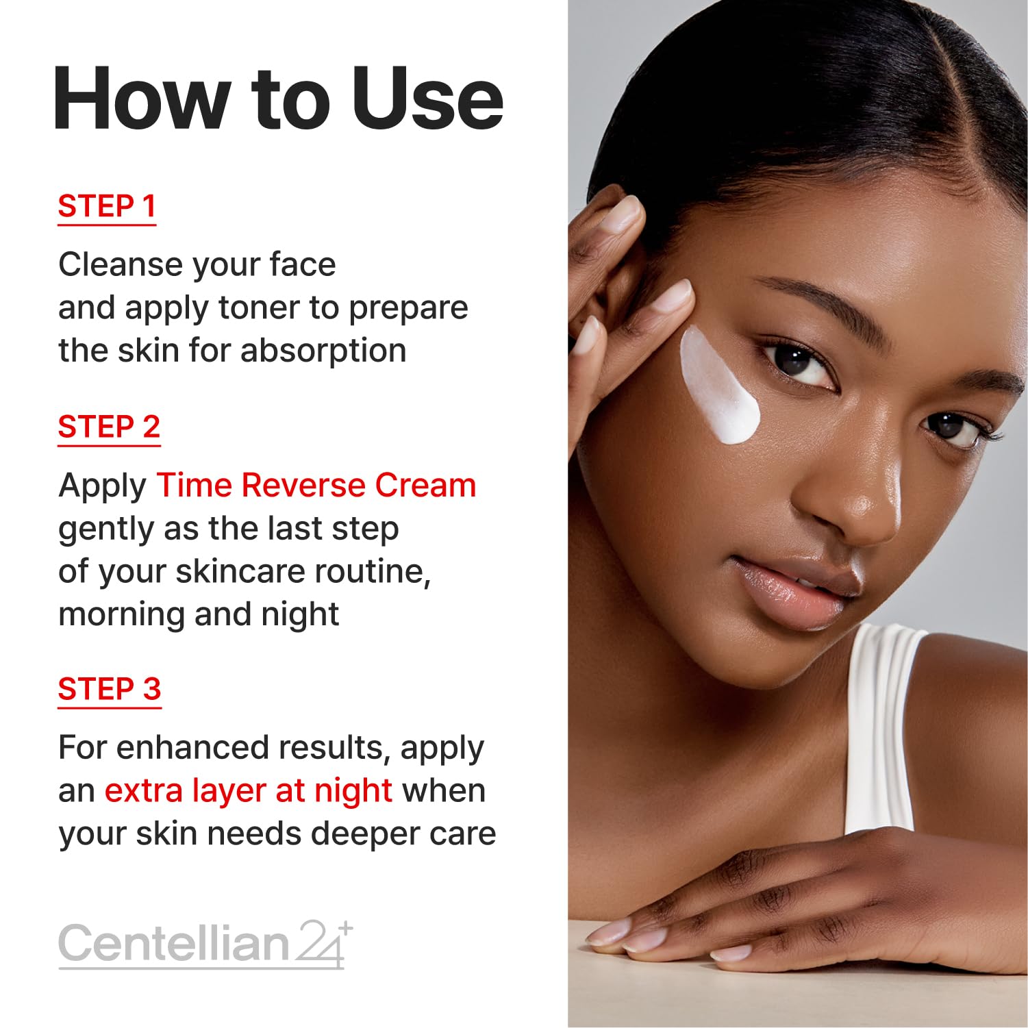 CENTELLIAN 24 cream on hand demonstrating spreadability and finish