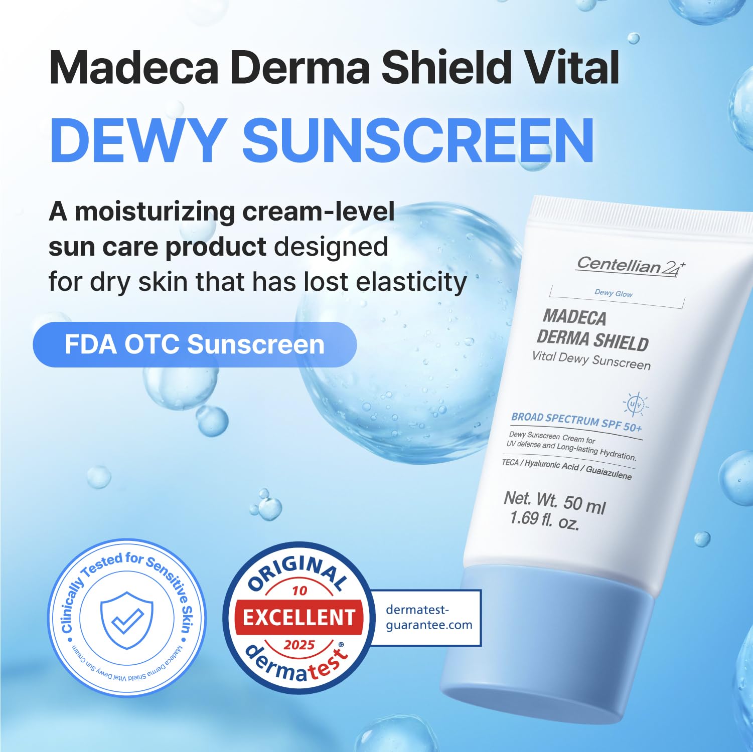 CENTELLIAN 24 close-up of watery cream texture demonstrating quick absorption
