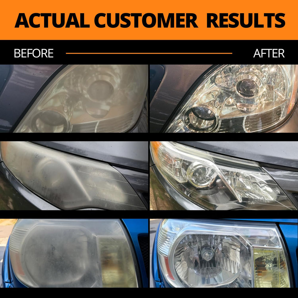 CERAKOTE kit in use on vehicle headlight showing easy DIY process